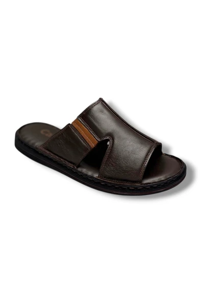 Cakgo 163-26 Hakiki Deri Ultra Soft Geniş Bant Anatomik Erkek Terlik 40-47 ürün görseli 1