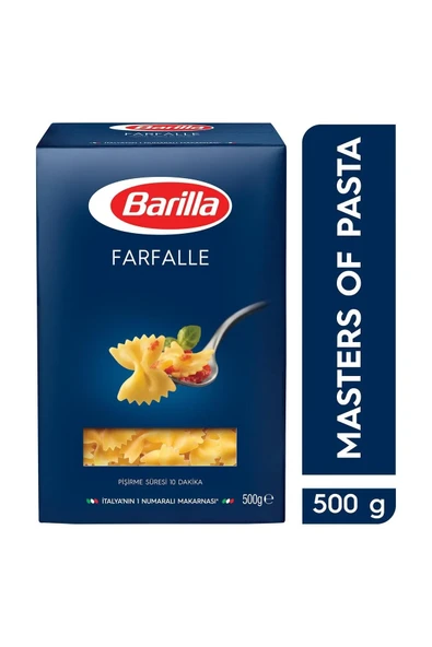 BARILLA Farfalle Mini Kelebek Makarna 500 Gr Tekli İtalyan Fiyonk Pasta Çocuk Dostu ürün görseli 1