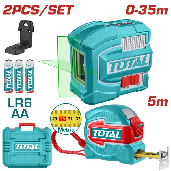 TOTAL LAZER HİZALAMA VE METRE SETİ TLL680081-1 ürün görseli 1