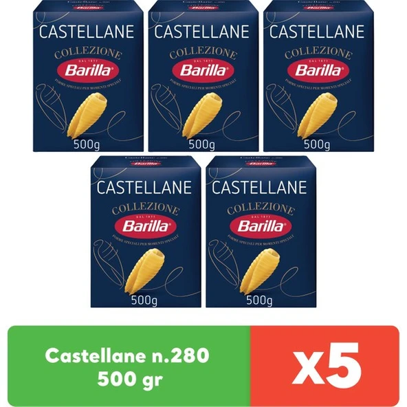 BARILLA Castellane Makarna 500 Gr x 5’li Avantaj Paketi İtalyan Gurme Özel Kesim Makarna Seti ürün görseli 1
