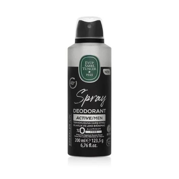 Eyüp Sabri Tuncer Active - Erkek Sprey Deodorant 200 ml ürün görseli 1