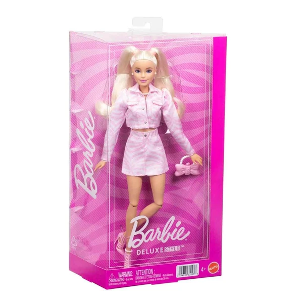 Barbie Deluxe Style Pembe Ceketli Bebek JJN69 ürün görseli 1