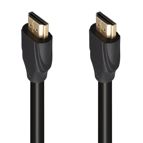 FULLY G-507AS PLASTİK DÜZ SİYAH 1.5 METRE POŞETLİ GOLD UÇLU HDMI KABLO (AVD-58) ürün görseli 1