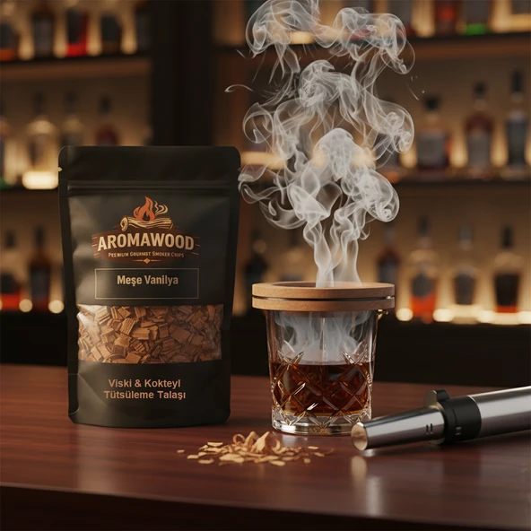 Viski ve Kokteyl İçin Amerikan Meşe Ağacı & Vanilya Özü Tütsüleme Aroma Talaşı ürün görseli 1