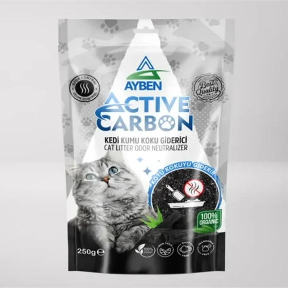Ayben Active Carbon Kedi Kumu Koku Giderici 250 gr ürün görseli 1