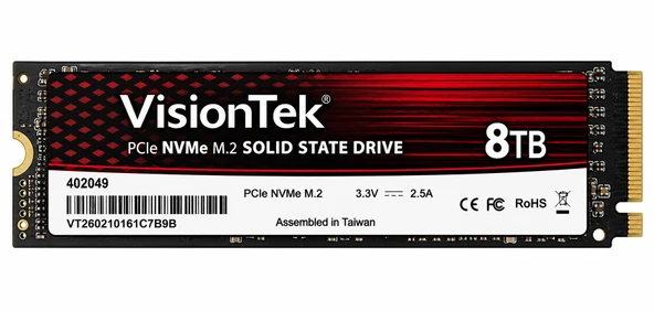 VisionTek 8TB NVMe M.2 SSD (402049) ürün görseli 1
