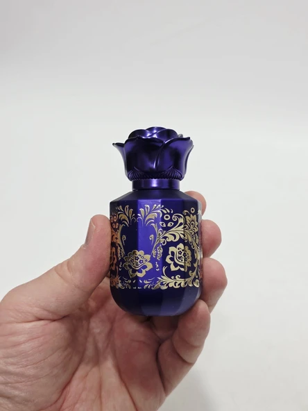 Desenli Doldurulabilir Parfüm Şişesi 50ml (Mor - 003) - Resim 3