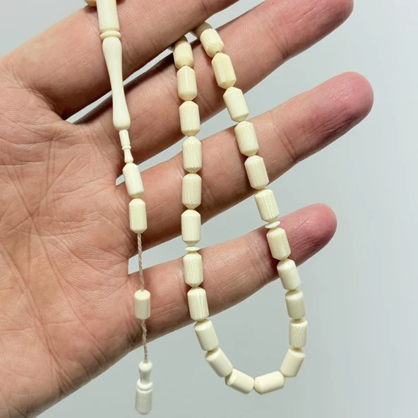 Kesme Fildişi Tesbih 11,50 Gram - Koleksiyonluk Fil Dişi Tespih (F036) ürün görseli 1