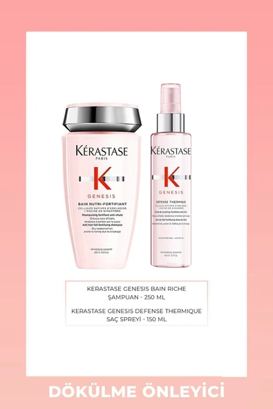 Kérastase Genesis Defense Thermique Sprey 150 ml + Bain Nutri-Fortifiant Şampuan 250 ml ürün görseli 1
