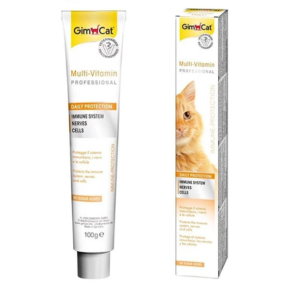 Gimcat Multi Vitamin Paste 12 Vitaminli Kedi Malt Macunu 100 Gr ürün görseli 1