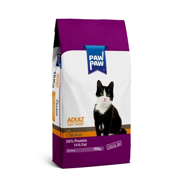 PawPaw Yetişkin Kedi Maması Tavuklu 15 kg ürün görseli 1