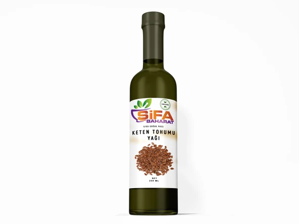 Şifa Baharat Soğuk Sıkım  Keten Tohumu Yağı 250 gr ürün görseli 1