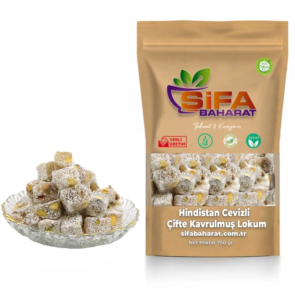 Şifa Baharat Çifte Kavrulmuş Extra Fıstıklı Lokum 750 gr ürün görseli 1