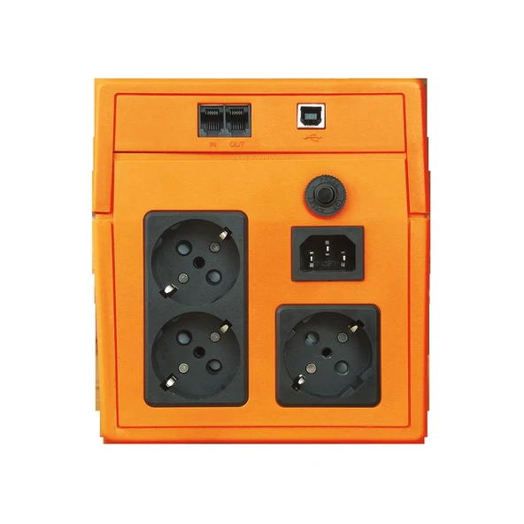 MAKELSAN LION 1200VA 2x12V/7AH LINE INTERACTIVE UPS MU01200L11MP005 ürün görseli 1