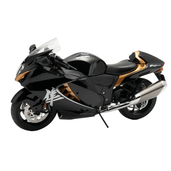 Suzuki Hayabusa Gsx R1300 1:6 Diecast Siyah Işıklı, Anahtarlı & Su ile Çalışan Dumanlı Model ürün görseli 1