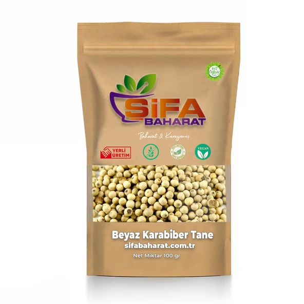 Şifa Baharat Beyaz Karabiber Tane 100 gr ürün görseli 1