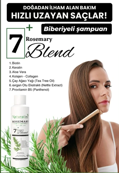 Naturaline Biberiye Rosemary Shampo 400 Ml ürün görseli 1