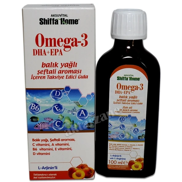 Shiffa Home Şeftali Aromalı Omega-3 100 Ml ürün görseli 1
