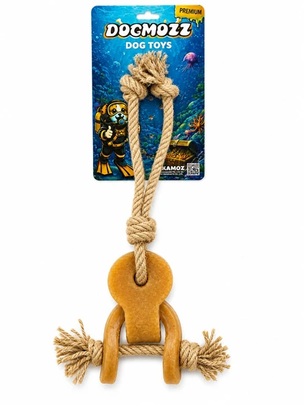 Dogmozz Premium Doğal Düğüm Kauçuklu Diş Kaşıma İpi 30 Cm ürün görseli 1