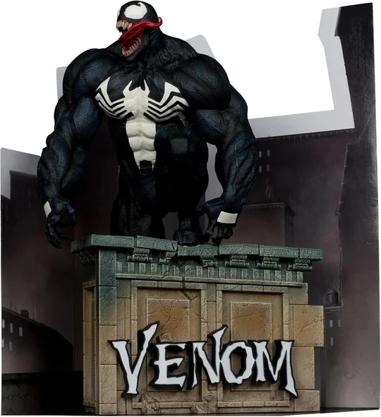 McFarlane Toys - Marvel Venom 1-6th Scale Collectible with Scene & Comic ürün görseli 1
