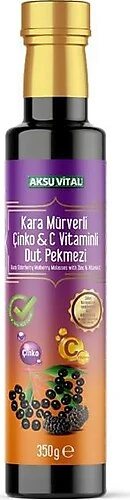 Aksu Vital Kara Mürverli Çinko Ve C Vitaminli Dut Pekmzezi Özü 360 Gr ürün görseli 1