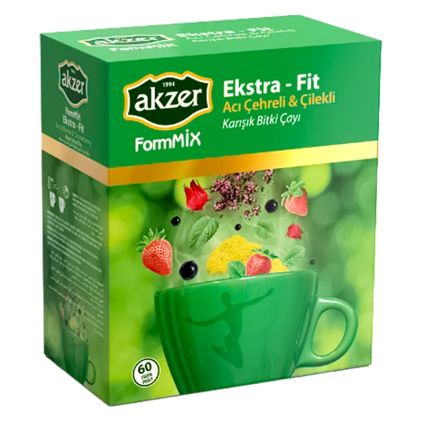Formix Ekstra-Fit Acı Cehreli & Çilek Aromalı Karışık Bitki Çayı 60’lı ürün görseli 1