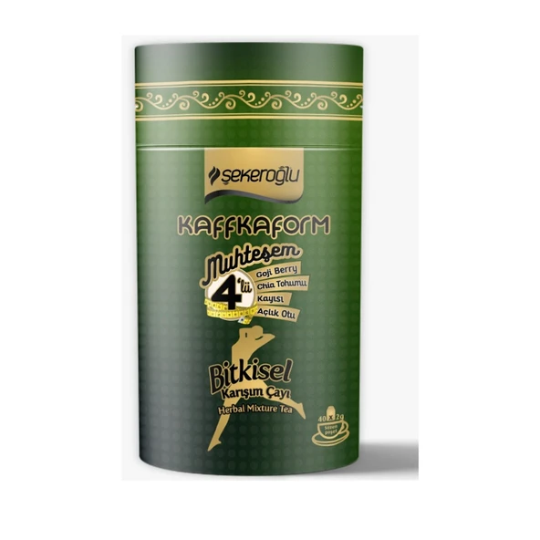 Kaffka  Muhteşem 4 Lü Çay Silindir Kutu 40*2 80 Gr ürün görseli 1