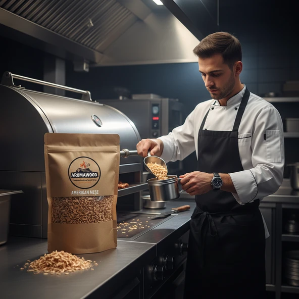 Amerikan Meşe Ağacı Talaşı Grill Mangal & BBQ Barbekü İçin Aroma Tütsüleme ürün görseli 1