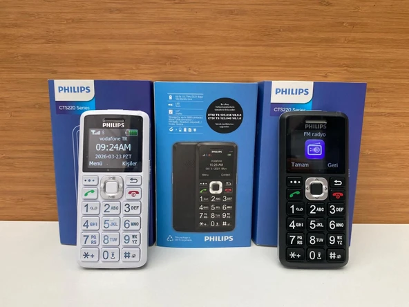 PHILIPS CTS220 BÜYÜK TUŞLU TELEFON SİYAH & BEYAZ ürün görseli 1