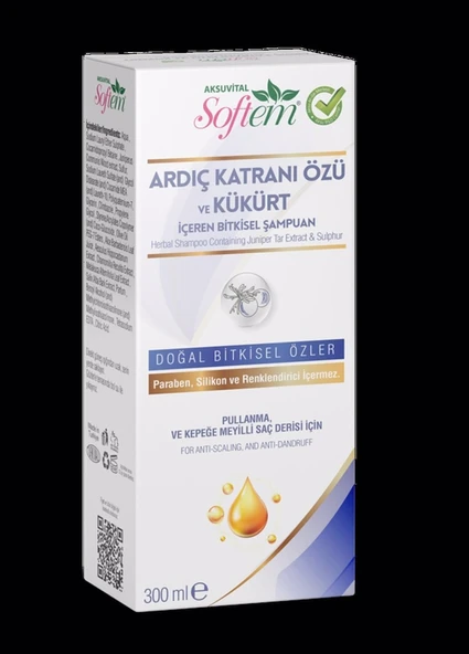 Aksu Vital Ardıç Katranı Özü ve Kükürt Içeren Bitkisel Şampuan 300 ml ürün görseli 1