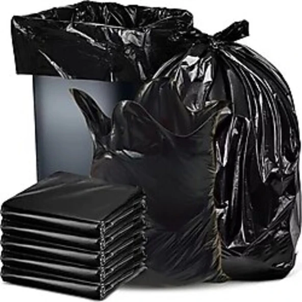 Ethex Büyük Boy Siyah Renk Çöp Torbası 50 Paket - 65x80 Cm ürün görseli 1