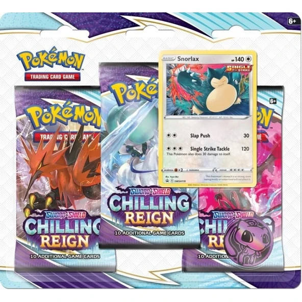 Pokemon Chilling Reign 3 Pack Blister [Snorlax] - SWSH06: Chilling Reign (SWSH06) ürün görseli 1