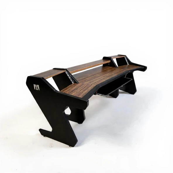 Monodesk Pro Edition Stüdyo Masası 260 cm. Mat Siyah & Latin Ceviz ürün görseli 1