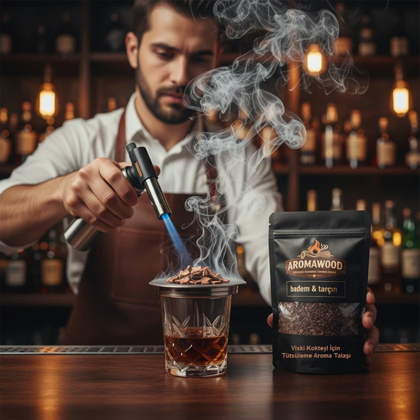 Viski & Kokteyl İçin Badem Ağacı & Tarçın Özü Tütsüleme Aroma Talaşı ürün görseli 1