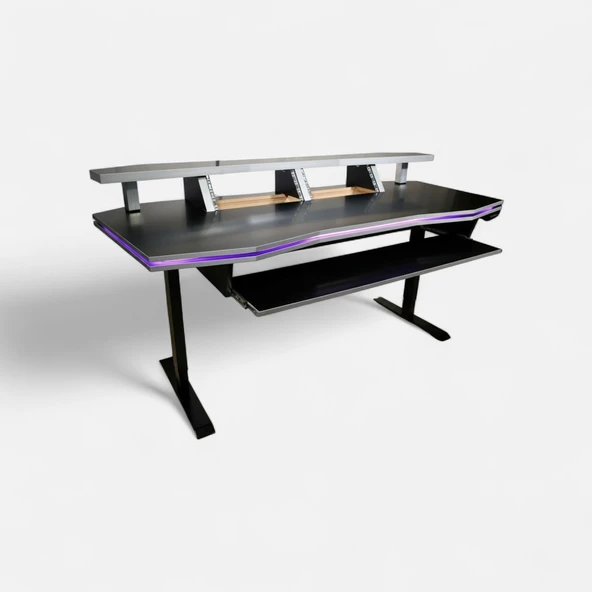 Monodesk Premium Edition Stüdyo Masası 200 cm. Mat Siyah ürün görseli 1