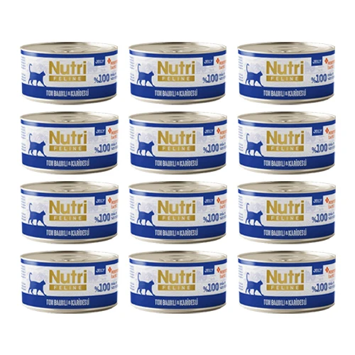 Nutri Feline Adult Jelly 70Gr Ton Balıklı &Karidesli 12Adet Yaş Yetişkin Kedi Maması ürün görseli 1