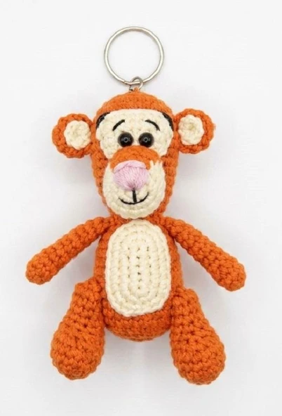 Maskot Tiger Amigurumi Organik Anahtarlık Oyuncak ürün görseli 1