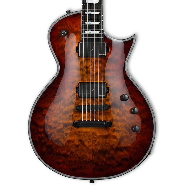 ESP LTD EIIECQMTESB E-II Eclipse Quilted Maple Tiger Eye Sunburst Elektro Gitar | EMG Aktif Manyetik, Japon Üretim, Profesyonel Seri ürün görseli 1