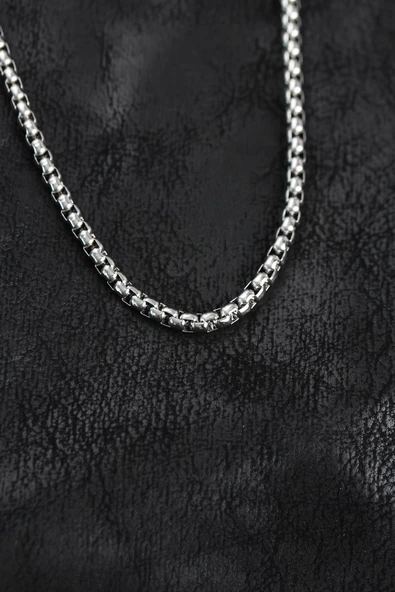 316L Çelik Gümüş Renk Venetian Zincir Model Erkek Kolye TJ-ERK1413 ürün görseli 1