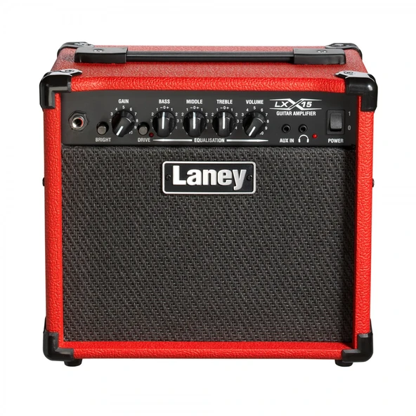 Laney LX15B-RED Bas Gitar Amfisi | Kırmızı Renk, 15W Güç, 2x5 İnç Hoparlör, 3 Bant EQ, Modern Tasarım ürün görseli 1