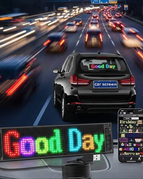 Rgb Led Yazı Paneli Telefon Kontrollü Kayan Yazı Animasyonlu Ekran ürün görseli 1