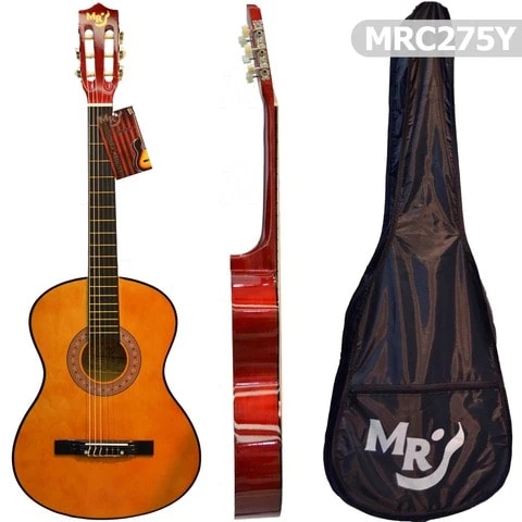 Manuel Raymond MRC275Y 4/4 Tam Boy Klasik Gitar | Sarı Renk, Başlangıç Seviyesi, Taşıma Kılıfı Hediyeli ürün görseli 1