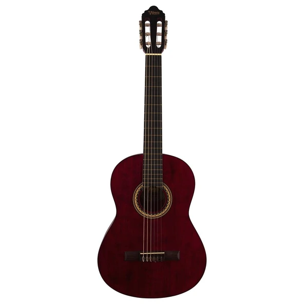Valencia VC204TWR 4/4 Tam Boy Klasik Gitar | Şeffaf Şarap Kırmızı Renk, Mat Bitiş, Yetişkin Eğitim ve Başlangıç Seviyesi ürün görseli 1