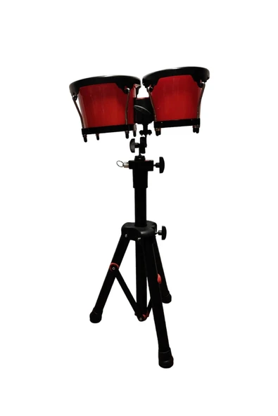Rhythm Percussion HO27STRD Profesyonel Bongo ve Sehpa Seti | Kırmızı Renk, Ayarlanabilir Stand Dahil, Doğal Deri, Canlı Tonlar ürün görseli 1