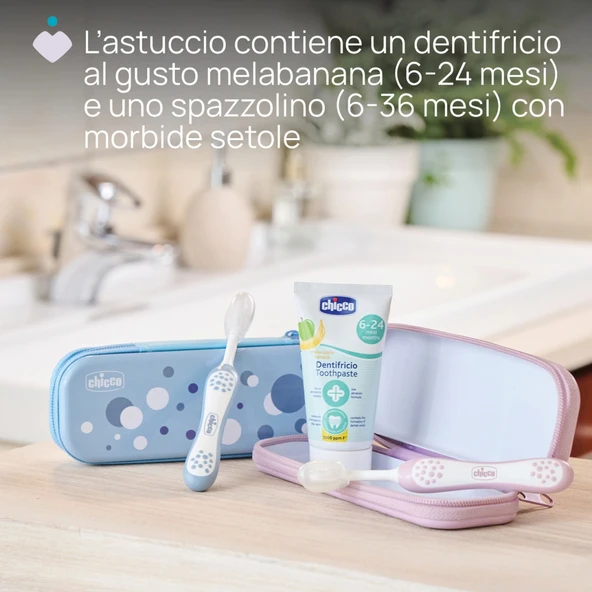 Chicco Diş Fırçası Seti 6+ Ay Blue - Resim 4