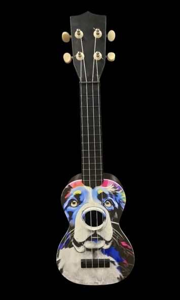 Gonzales XU21CORSODOG Soprano Ukulele (Corso Dog Desenli) | Köpek Figürlü Özel Tasarım, Kompakt Gövde, Parlak Tonlar ürün görseli 1