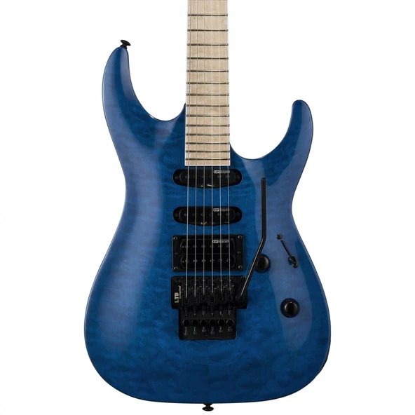 ESP LTD LMH203QMSTB MH-203QM See Thru Blue Elektro Gitar | Quilted Maple Kapak, S-S-H Manyetik Dizilimi, Tremolo Köprü ürün görseli 1