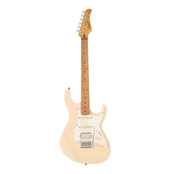 Cort G200SE ACR Elektro Gitar | Eskitilmiş Krem Renk, Vintage Tasarım, Akçaağaç Sap, Çok Yönlü Ton Seçenekleri ürün görseli 1