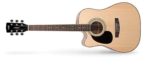 Cort AD880CELHNS Cutaway Solak Elektro Akustik Gitar | Naturel Renk, Satin Bitiş, Ladin Kapak, Cort CE304T Preamp ürün görseli 1