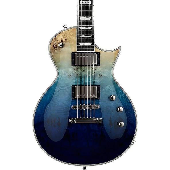 ESP LTD EIIECBMBLUNFD E-II Eclipse BM Blue Natural Fade Elektro Gitar | Burl Maple Kapak, Aktif Manyetik, Japon Üretim ürün görseli 1